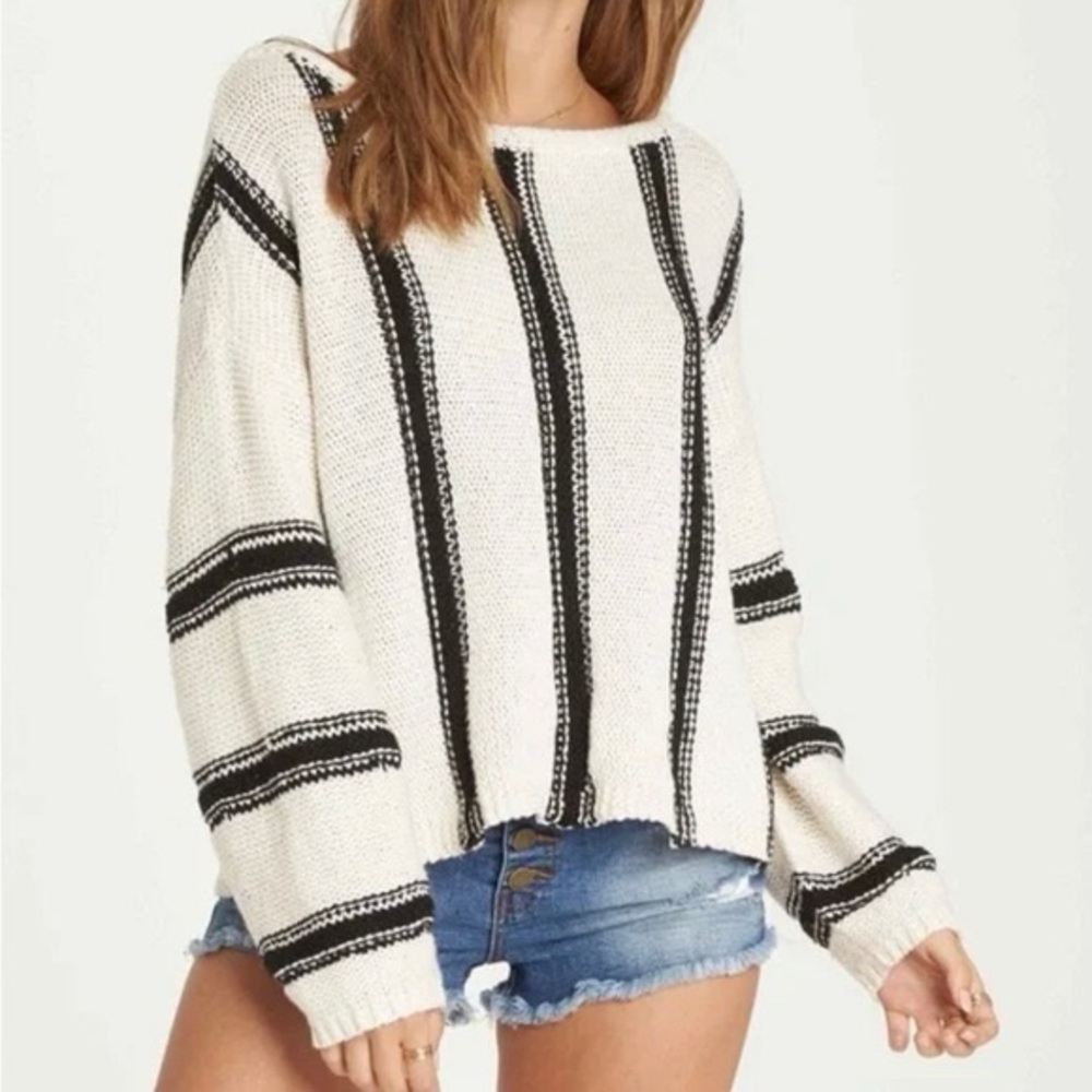 Billabong Black & White Striped Sweater